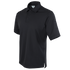 The Condor Short Sleeve Performance Tactical Polo in black features a buttoned collar and a small logo tag at the neck, shown against a plain background.