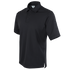 The Condor Short Sleeve Performance Tactical Polo in black features a buttoned collar and a small logo tag at the neck, shown against a plain background.