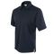 The Condor Short Sleeve Performance Tactical Polo is a dark navy blue polo shirt featuring a collar, three-button placket, and an interior logo tag.