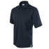 The Condor Short Sleeve Performance Tactical Polo is a dark navy blue polo shirt featuring a collar, three-button placket, and an interior logo tag.