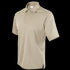 The Condor Short Sleeve Performance Tactical Polo features a light tan color, collar with three buttons, and discreet internal logo—perfect for first responders or law enforcement who need comfort and style.