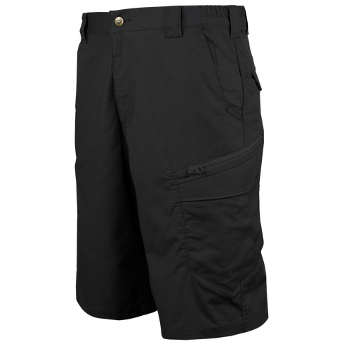 The Condor Scout Shorts feature multiple pockets—including a zippered side pocket—belt loops, and a button closure, offering utility and style ideal for military or law enforcement professionals.