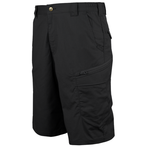 The Condor Scout Shorts feature multiple pockets—including a zippered side pocket—belt loops, and a button closure, offering utility and style ideal for military or law enforcement professionals.