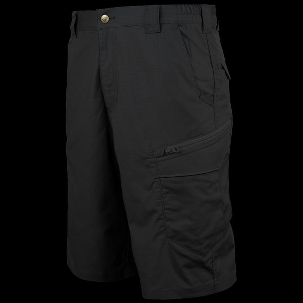 The Condor Scout Shorts feature multiple pockets—including a zippered side pocket—belt loops, and a button closure, offering utility and style ideal for military or law enforcement professionals.