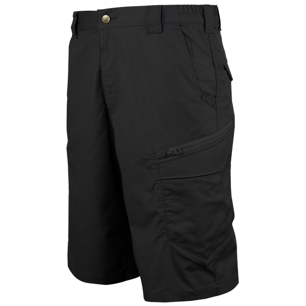 The Condor Scout Shorts feature multiple pockets—including a zippered side pocket—belt loops, and a button closure, offering utility and style ideal for military or law enforcement professionals.
