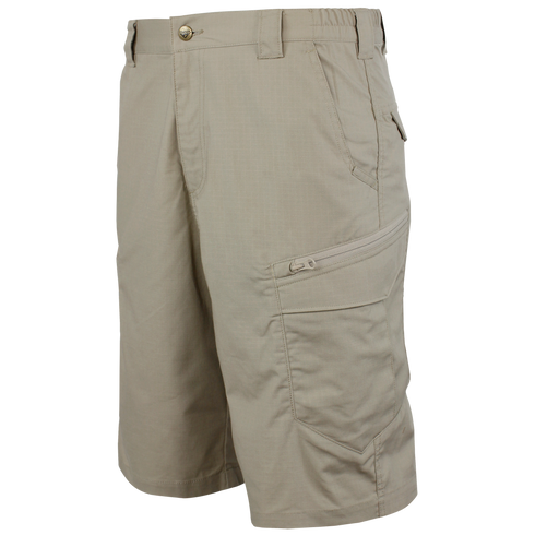 The Condor Scout Shorts feature front and side pockets, a right-leg zippered pocket, belt loops, and a button waist—ideal for law enforcement or first responders.