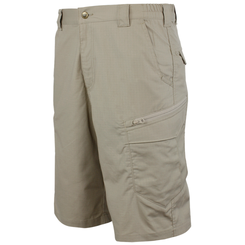 The Condor Scout Shorts feature front and side pockets, a right-leg zippered pocket, belt loops, and a button waist—ideal for law enforcement or first responders.