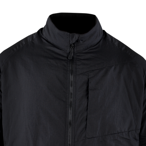 The Condor Nimbus Light Loft Jacket | SALE is a black tactical zip-up with a high collar and chest pocket, shown from the front against a plain background.