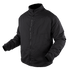 The Condor Nimbus Light Loft Jacket | SALE is a black, long-sleeved puffer with a front zipper and high collar, designed for comfort and warmth—ideal for military or first responder use. Displayed on a white background.