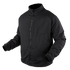 The Condor Nimbus Light Loft Jacket | SALE is a black, long-sleeved puffer with a front zipper and high collar, designed for comfort and warmth—ideal for military or first responder use. Displayed on a white background.