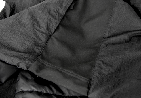 Close-up of the interior lining and stitching on the Condor Nimbus Light Loft Jacket | SALE, highlighting fabric texture and construction designed for military or law enforcement use.