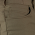 Close-up view of the front pocket and waistband of the Condor Cipher Pants in brown.