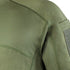 Close-up of the Condor Trident Short Sleeve Battle Tops upper back and shoulder, showing textured fabric, detailed stitching, and a Velcro sleeve patch—perfect for military and first responder applications.