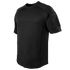 The Condor Trident Short Sleeve Battle Top features reinforced seams and a Velcro patch on the left upper sleeve, making it ideal for law enforcement or first responders. Shown here in black on a plain background.