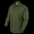 The Condor Long Sleeve Performance Tactical Polo, in olive green, features a collar and three-button placket, shown on a white background.
