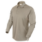 The Condor Long Sleeve Performance Tactical Polo in tan features a three-button placket and the Condor logo inside the collar—shown on an invisible mannequin. Perfect for law enforcement or EDC. On SALE now!.