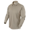 The Condor Long Sleeve Performance Tactical Polo in tan features a three-button placket and the Condor logo inside the collar—shown on an invisible mannequin. Perfect for law enforcement or EDC. On SALE now!.