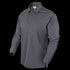 The Condor Long Sleeve Performance Tactical Polo in dark gray features a three-button placket and is displayed on a plain background.