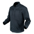 The Tac-Pro Shirt by Condor, a dark tactical long-sleeve button-up with a collar and two chest pockets, is shown on a white background.