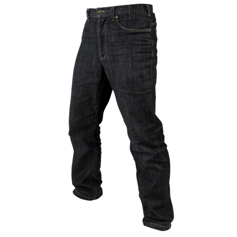 Condor Cipher Jeans: dark blue tactical denim with front and back pockets, displayed on a white background.