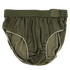 Condor Running Shorts in olive green with a tactical style, elastic waistband, and white stitching on the leg openings, displayed flat on a white background.