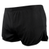 The Condor Running Shorts, shown in black with a curved hem and elastic waistband, are designed for comfort and performance—ideal for first responders.