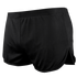 The Condor Running Shorts, shown in black with a curved hem and elastic waistband, are designed for comfort and performance—ideal for first responders.