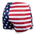 Show your support for Military and First Responders with Condor Running Shorts, featuring an American flag design with white stars on blue and bold red and white stripes.