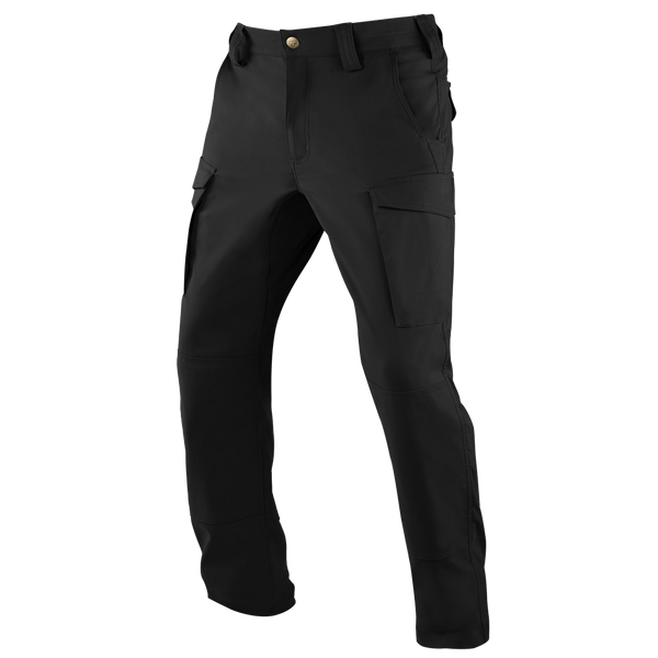 Condor Patrol ADF Pants in black feature side pockets, front fly, belt loops, and a button closure, shown against a white background.