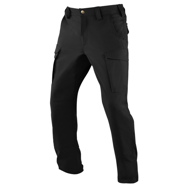 Condor Patrol ADF Pants in black feature side pockets, front fly, belt loops, and a button closure, shown against a white background.