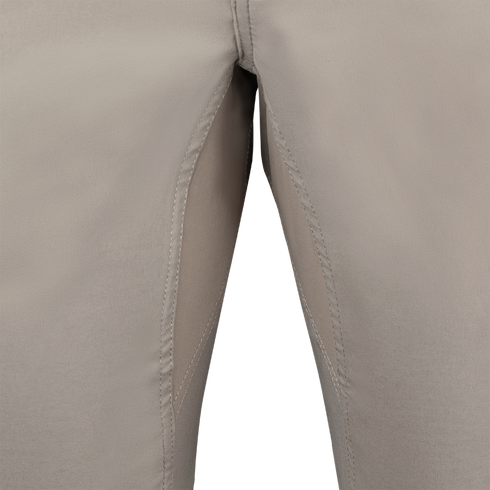 Close-up of Condor Patrol ADF Pants in beige, featuring a visible seam and long vertical side pocket opening—ideal for military or first responder uniforms.