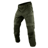 Condor Paladin Tactical Pants in olive green feature multiple zipper pockets, reinforced knees, and a button closure, shown against a plain white background.
