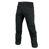 The Condor Paladin Tactical Pants are black cargo pants featuring multiple pockets, reinforced knees, and a button waist closure.