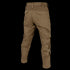 Back view of the Condor Paladin Tactical Pants in brown, featuring multiple pockets and adjustable knee and ankle straps, shown on a white background.