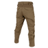 Back view of the Condor Paladin Tactical Pants in brown, featuring multiple pockets and adjustable knee and ankle straps, shown on a white background.