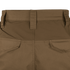 Close-up of the back waistband and upper section of Condor Paladin Tactical Pants in brown, highlighting two rear pockets and belt loops.