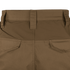 Close-up of the back waistband and upper section of Condor Paladin Tactical Pants in brown, highlighting two rear pockets and belt loops.