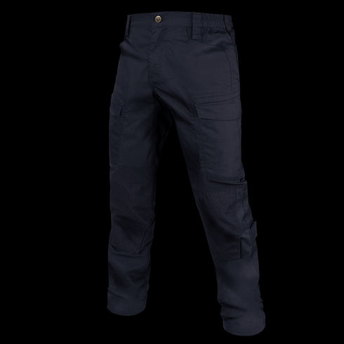 The Condor Paladin Tactical Pants feature multiple pockets, reinforced knees, and a button waist closure in a dark color.