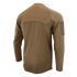 The Condor Trident Long Sleeve Battle Top is shown from the back in brown, with a patch on the upper left sleeve and visible stitching along the seams.
