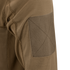 Close-up of the Condor Trident Long Sleeve Battle Top in brown, featuring a reinforced fabric patch on the elbow and detailed stitching that highlights its durable texture.