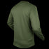 A person wearing the Condor Base II Crew Pullover in olive green, seen from the back against a plain background, gives off a military-inspired vibe.