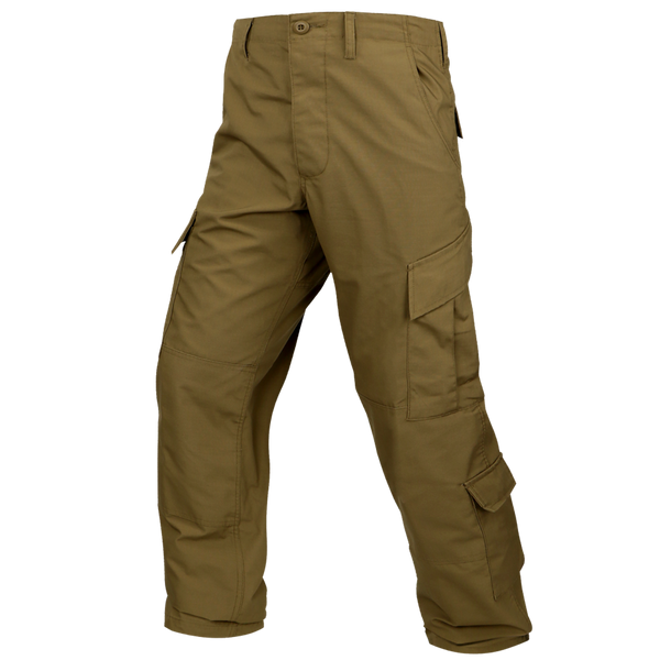 The Condor Cadet Class C Uniform Pants in tan feature multiple pockets, making them perfect for EDC or range days. Shown against a plain background.
