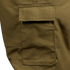 Close-up of a khaki cargo pocket with flap, stitched onto Condor Cadet Class C Uniform Pants—ideal for bushcraft or EDC use.