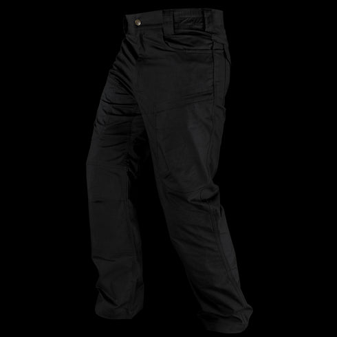 The Condor Odyssey Pants Gen III in black are tactical cargo pants with multiple pockets, displayed on a white background.