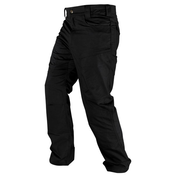 The Condor Odyssey Pants Gen III in black are tactical cargo pants with multiple pockets, displayed on a white background.