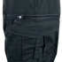 Close-up of Condor Womens Protector EMS Pants in black, highlighting a horizontal zippered pocket above a flap pocket with tab and stitching, designed for first responders.