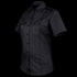 The Condor Womens Class B Uniform Shirt, a black short-sleeve button-up with two chest pockets and collar, is designed for range sessions and showcased on a plain background. On sale now.