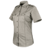 The Condor Womens Class B Uniform Shirt, a short-sleeve khaki button-up with two chest pockets and epaulettes, is shown on a white background. Now on SALE.