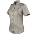 The Condor Womens Class B Uniform Shirt, a short-sleeve khaki button-up with two chest pockets and epaulettes, is shown on a white background. Now on SALE.