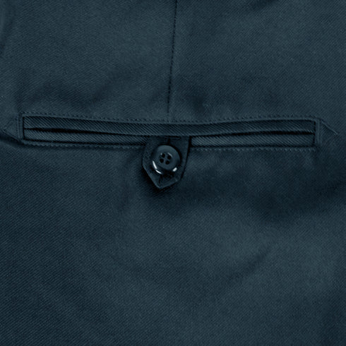 Close-up of a Condor Men’s Class B Uniform Pants pocket, showing dark tactical fabric with a horizontal slit and button closure.